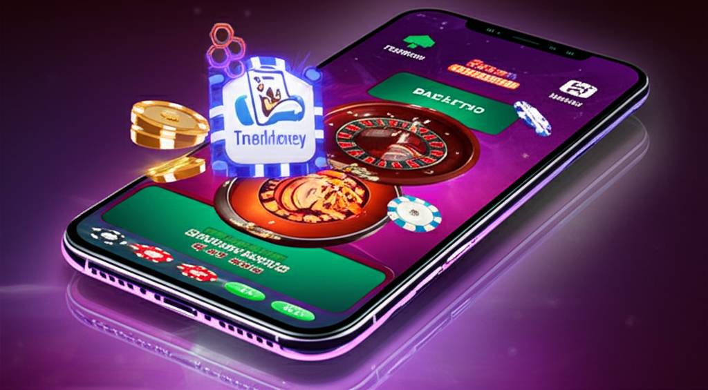 ภาพอินโฟกราฟิกแสดงคาสิโนสดบนมือถือพร้อมระบบฝาก-ถอนออโต้และ TrueMoney Wallet บนแพลตฟอร์ม ppgslots