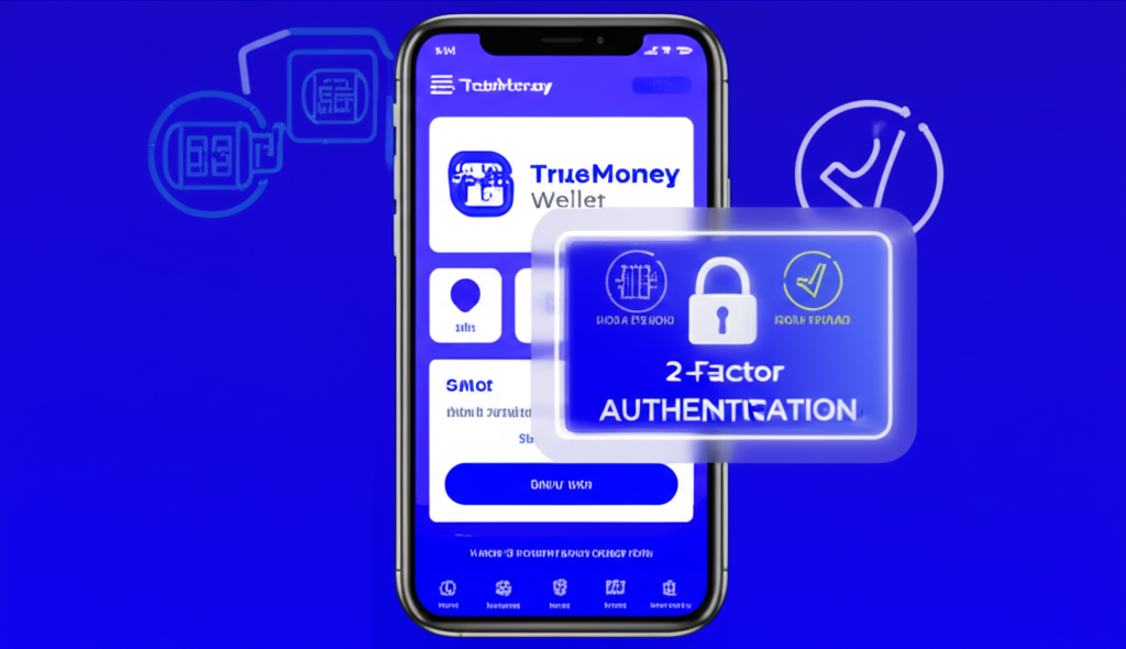 ภาพแสดงกระบวนการฝาก-ถอนผ่าน TrueMoney Wallet พร้อมระบบความปลอดภัย SSL และการยืนยันตัวตนสองชั้น