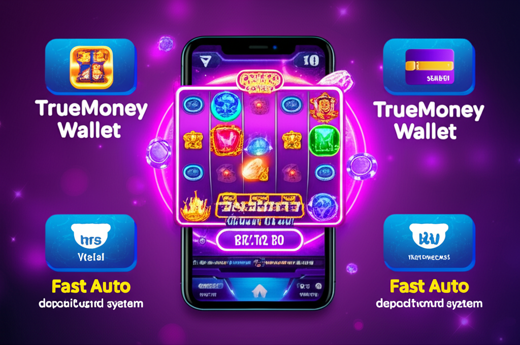 ภาพธีมกาแล็กซี่ของเกมสล็อตออนไลน์ใหม่ปี 2025 บนมือถือ พร้อมระบบฝาก-ถอนออโต้และรองรับ TrueMoney Wallet จาก ppgslots