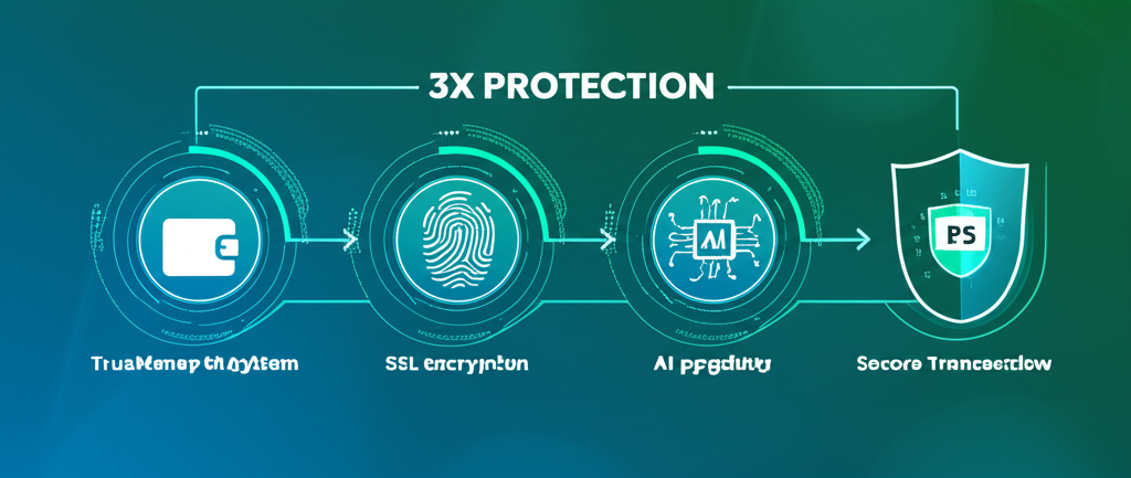 ภาพแสดงระบบความปลอดภัย 3X Protection ของ TrueMoney Wallet และการเข้ารหัส SSL ของ ppgslots