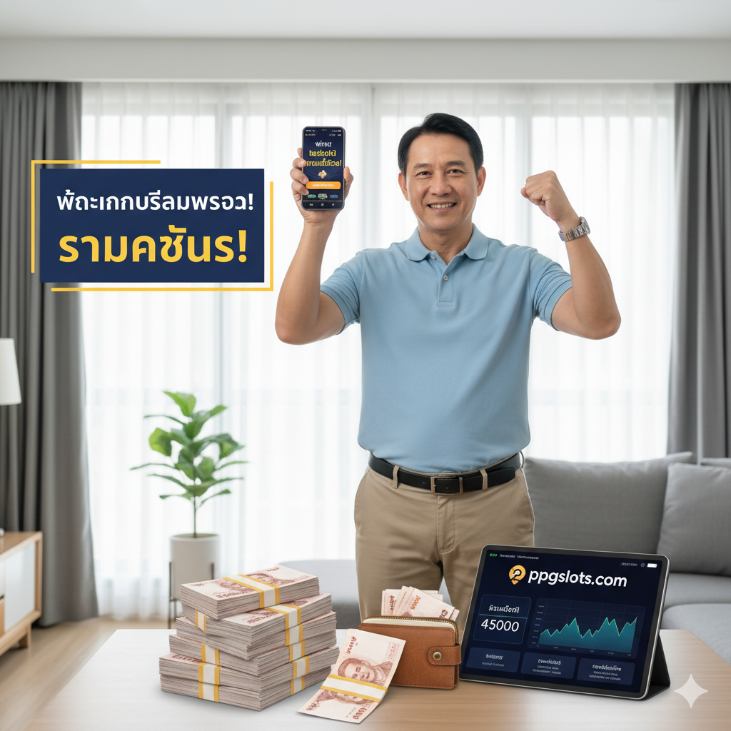 ภาพสรุปที่เป็นการกระตุ้นการตัดสินใจ (Call-to-Action) ที่แสดงถึงผลลัพธ์ของการเล่นอย่างชาญฉลาดและยั่งยืน เป็นภาพของผู้เล่นที่ประสบความสำเร็จและดูมีความสุขอย่างแท้จริงโดยมีพื้นหลังสว่างไสว ไม่ใช่ในเงามืด มือของผู้เล่นกำลังชูโทรศัพท์มือถือที่แสดงข้อความ 'MAXWIN' หรือ 'BIG WIN' อย่างชัดเจน แต่ที่สำคัญคือต้องมีองค์ประกอบของความยั่งยืน เช่น กองเงินที่เป็นระเบียบเรียบร้อย หรือกระเป๋าสตางค์ดิจิทัลที่ดูมั่นคง เพื่อสื่อว่าการชนะนี้มาจากกลยุทธ์ที่ถูกต้องบน ppgslots.com ไม่ใช่การโกง