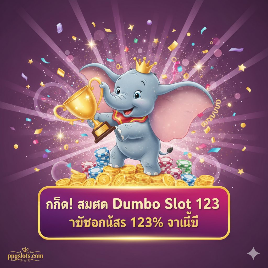 ออกแบบภาพสรุปและปุ่ม Call-to-Action สำหรับสมัคร Dumbo Slot 123
