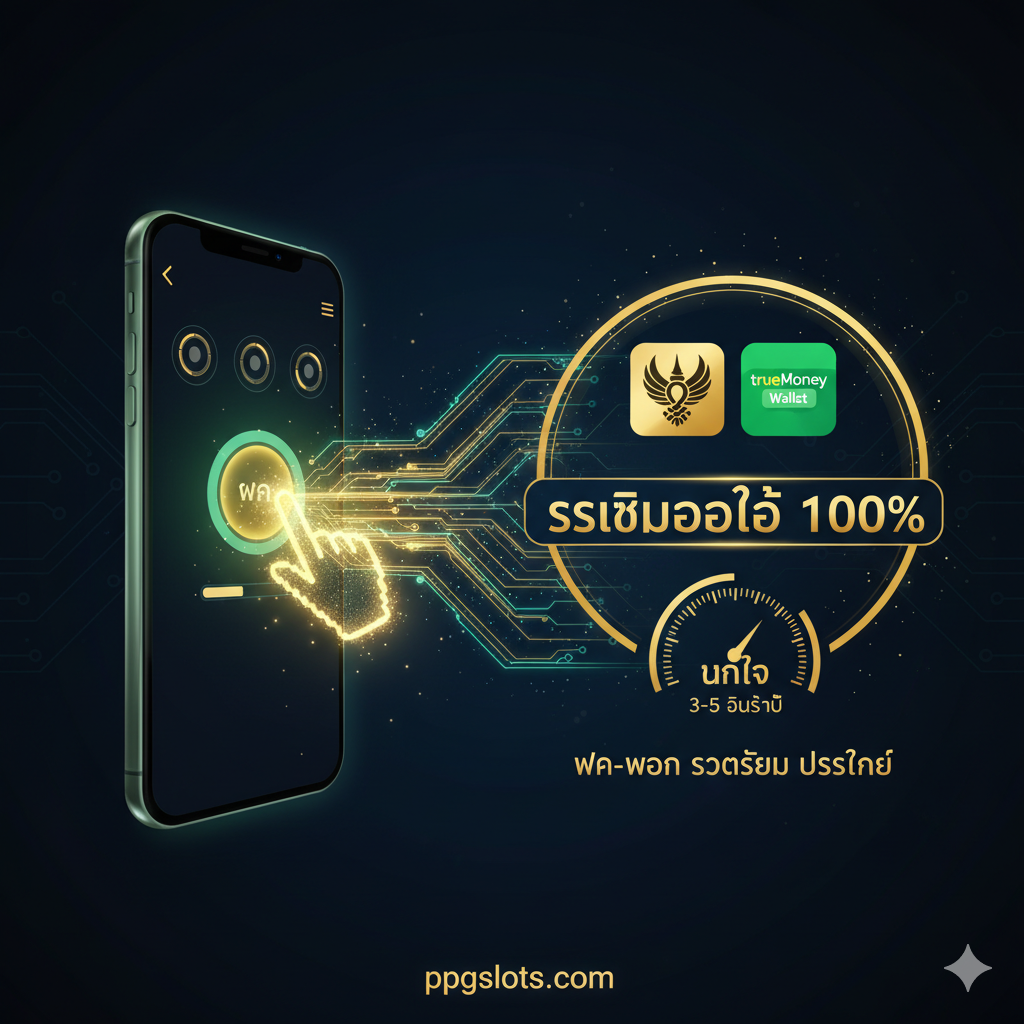 ภาพระบบออโต้ ฝาก-ถอน Wallet 100% ไว 3-5 วินาที