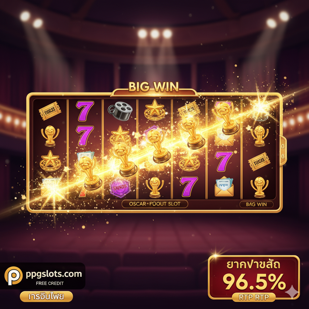 ภาพเน้นคุณสมบัติเด่นของเกม 'แตกง่าย' หรือ 'Big Win' แสดงหน้าจอเกมสล็อตแบบ 5 รีลที่มีสัญลักษณ์โบนัสหรือสัญลักษณ์ Wilds จำนวนมากกำลังเรียงตัวกันเป็นเส้นจ่ายรางวัล (Paylines) ที่สว่างวาบ โชว์ตัวเลข 'RTP สูง' หรือ 'อัตราการจ่ายสูง' ในรูปแบบกราฟิกที่น่าเชื่อถือ มีเอฟเฟกต์แสงสีทองและประกายระยิบระยับล้อมรอบ เพื่อสื่อถึงโอกาสในการทำกำไรที่สูงจากเครดิตฟรีของ ppgslots.com