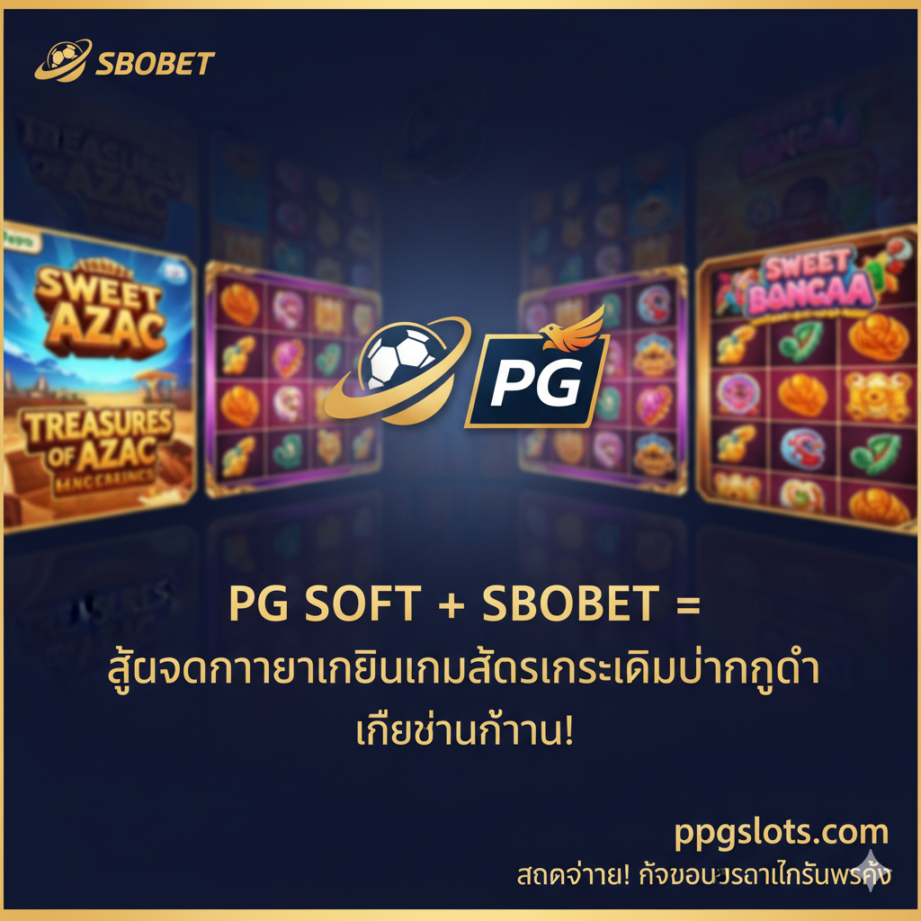 สรุปภาพรวม, เน้นย้ำข้อความสุดท้ายและปุ่ม Action เพื่อสมัครสมาชิก พร้อมรวมโลโก้ SBOBET และ PG Soft เข้าด้วยกันเพื่อสื่อถึงความร่วมมือที่ยอดเยี่ยมที่สุด