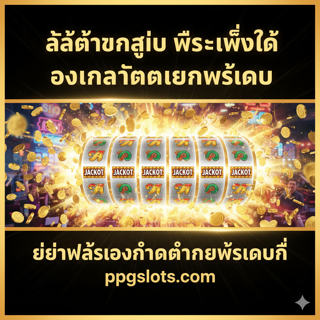 ภาพสรุปที่สร้างความรู้สึกเร่งด่วนและโอกาสที่จะได้รับรางวัลสูงสุด (Maxwin) ภาพควรเป็นฉากที่น่าตื่นเต้นที่สุดของการชนะสล็อต มีวงล้อสล็อตที่หยุดอยู่ตรงหน้าสัญลักษณ์จ่ายสูงสุด (Jackpot symbols) และมีแสงสว่างจ้า (Brilliant Flash) ออกมาพร้อมกับเหรียญที่โปรยปรายลงมาอย่างมหาศาล (Coin Shower) มีข้อความหลัก 'Slot Gacor Terpercaya' และ 'Maxwin Opportunity' หรือ 'อย่าพลาดโอกาส Maxwin ที่ ppgslots.com' เป็นภาษาไทย/อังกฤษ/อินโดนีเซียแทรกอยู่ เน้นการจัดองค์ประกอบที่ทำให้สายตาพุ่งตรงไปที่รางวัลและโลโก้ ppgslots.com เป็นภาพปิดท้ายที่น่าประทับใจและกระตุ้นการสมัคร.