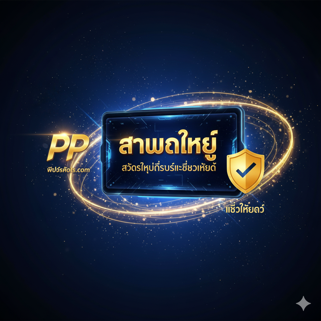 一张极具视觉冲击力的封面图片,用于ppgslots.com。正中央是一个未来感十足的电子老虎机屏幕,上面用闪耀的金色字体显示着 "MEGA JACKPOT"(巨额头奖)和关键词 "Slot Terbesar dan Terpercaya"。屏幕左侧是 "ppgslots.com" 的Logo,右侧是一个显眼的金色盾牌图标,上面带有对勾,代表 "Terpercaya" (最值得信赖)。背景采用深邃的宝蓝色หรือ黑色,点缀ด้วย流动的金色光线轨迹และ闪烁的粒子效果,营造出宏大 ("Terbesar")、安全和奢华的氛围。构图居中,重点突出。