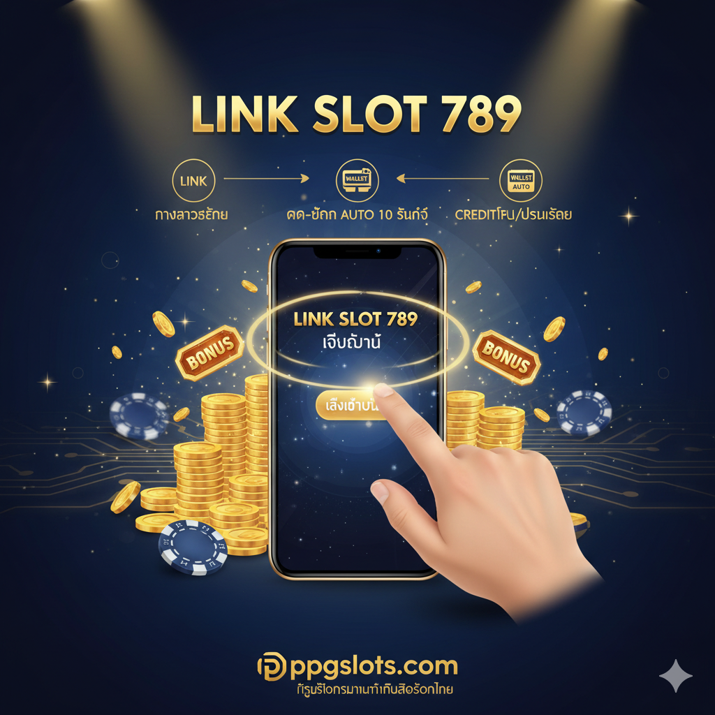 ภาพสรุปที่สร้างแรงจูงใจในการตัดสินใจ ภาพควรประกอบด้วยองค์ประกอบสำคัญ 3 อย่างที่เชื่อมโยงกันอย่างสมบูรณ์: 'Link' (ทางเข้าเสถียร), 'Wallet Auto' (ความเร็ว 10 วินาที), และ 'Credit Free' (โปรโมชั่น/รางวัล) เน้นสีทองและสีน้ำเงินเข้มเพื่อสื่อถึงความน่าเชื่อถือและโอกาสในการชนะ เน้นการจัดวางที่ดูพรีเมียมและเป็นการปิดท้ายที่ทรงพลัง