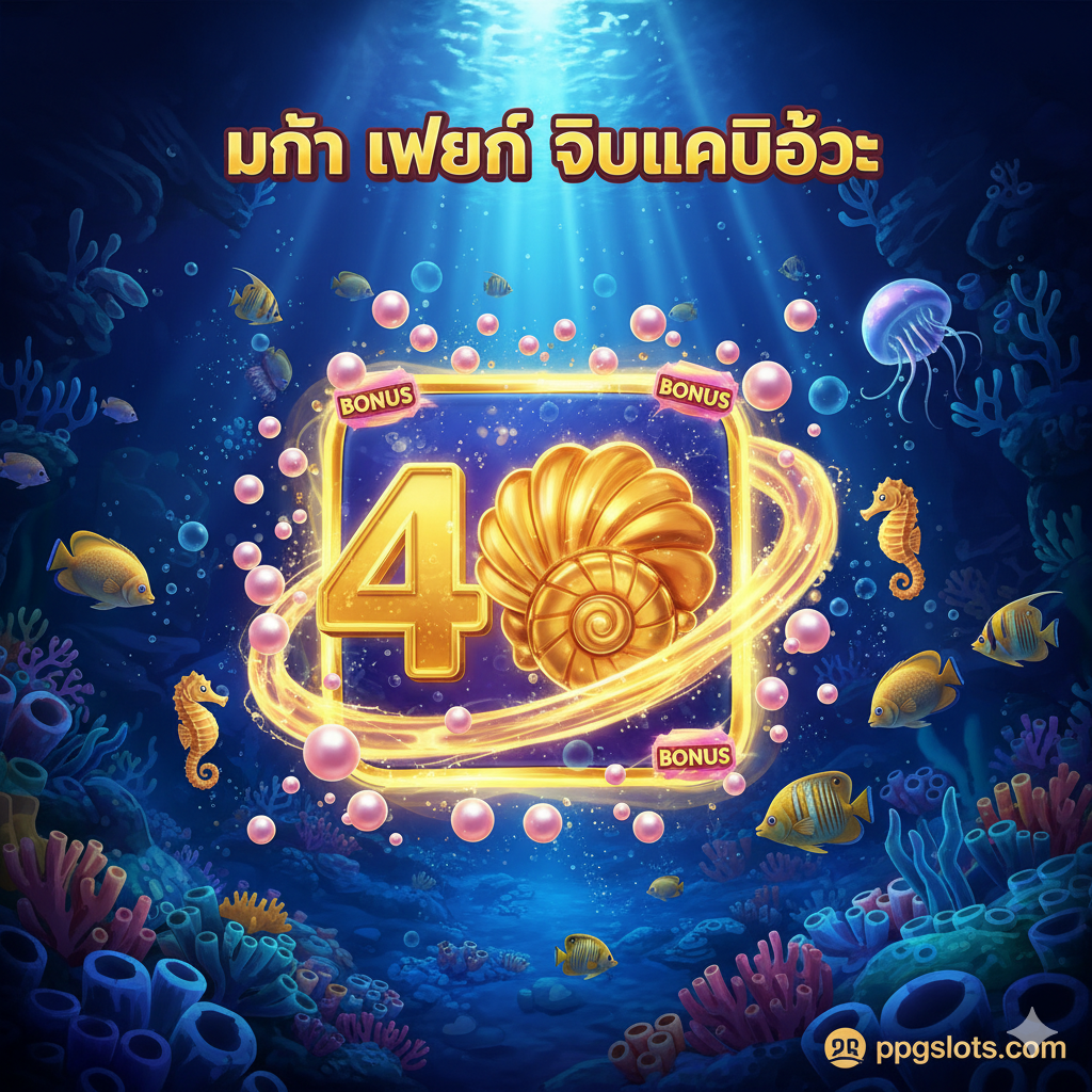 这是一张解释“Mega Pearl Gigablox”核心功能的图片，可采用分屏对比设计。左侧展示 'Gigablox' 机制：一个巨大的3x3符号（例如章鱼）落在转轴上，并有箭头指示它相当于9个独立符号。右侧展示 'Pearl Respins' 奖励回合：屏幕上锁定了许多发光的珍珠，并高亮显示其中四颗珍珠（2x2）正在合并成一个带有 'x2' 乘数图标的巨型珍珠。构图清晰，使用明亮的图形和图标来传达“巨额奖金”和“合并乘数”的概念。